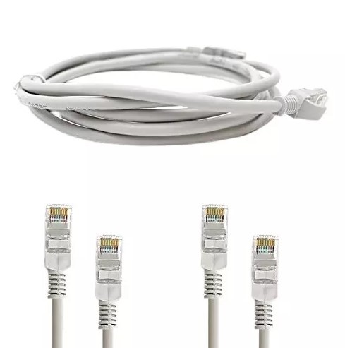Quantum RJ45 Ethernet Patch Cable/LAN Router Cable with Heavy Duty Gold Plated Connectors Supports Hi-Speed Gigabit Upto 1000Mbps, Waterproof and Durable,1-Year Warranty ( 1.8 Meters)(White)